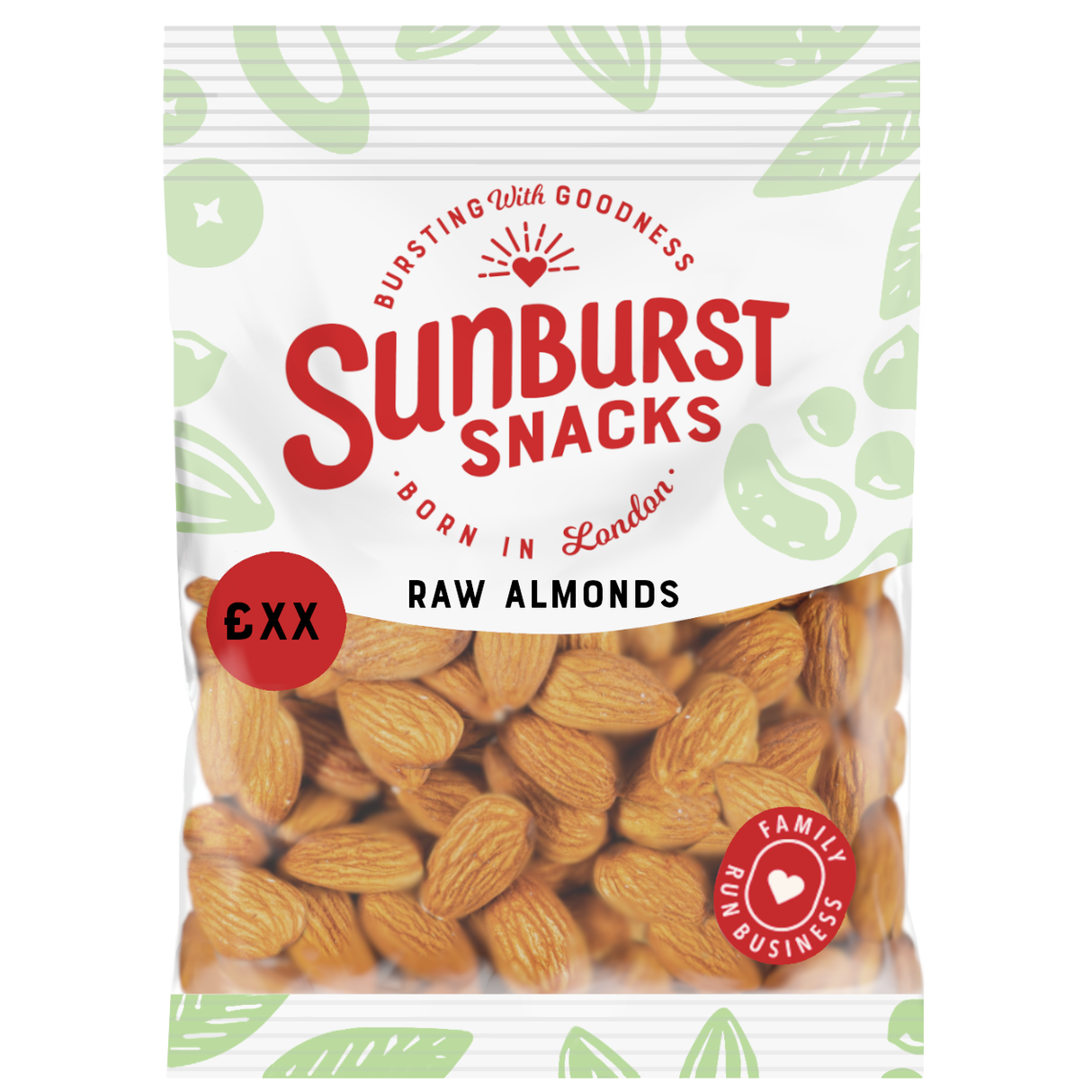 SUNBURST RAW ALMONDS (60g) x 14