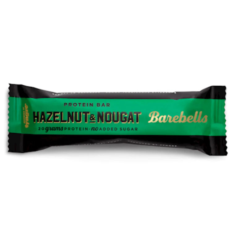 BAREBELLS HAZELNUT & NOUGAT PROTEIN BARS (55g) x 12