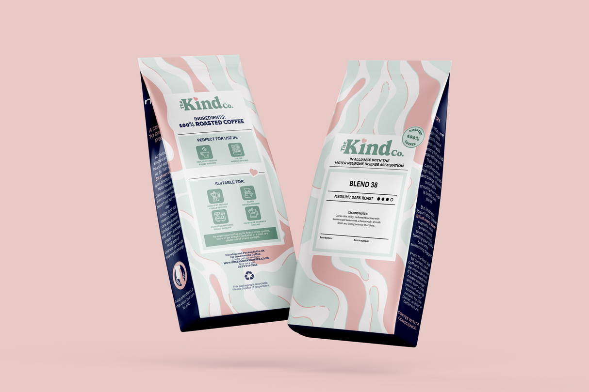 THE KIND CO BLEND 38 50/50 ARABICA/ROBUSTA WHOLEBEAN COFFEE (1kg) x 6