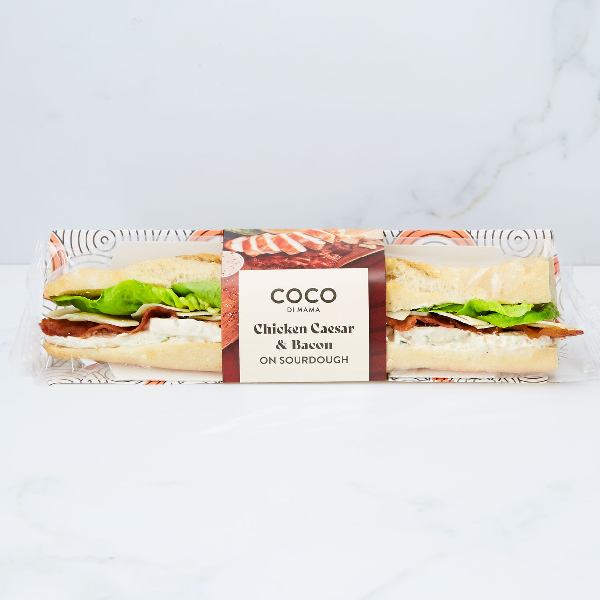 CHICKEN CAESAR & BACON HALF BAGUETTE