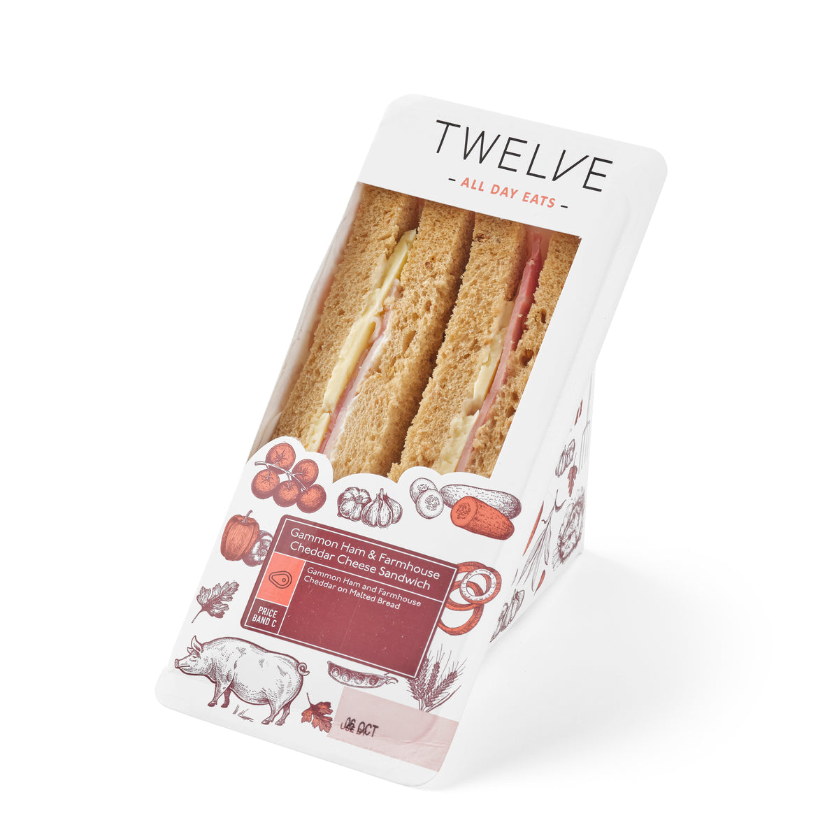 GAMMON HAM & FARMHOUSE CHEDDAR CHEESE SANDWICH (4 Pack)