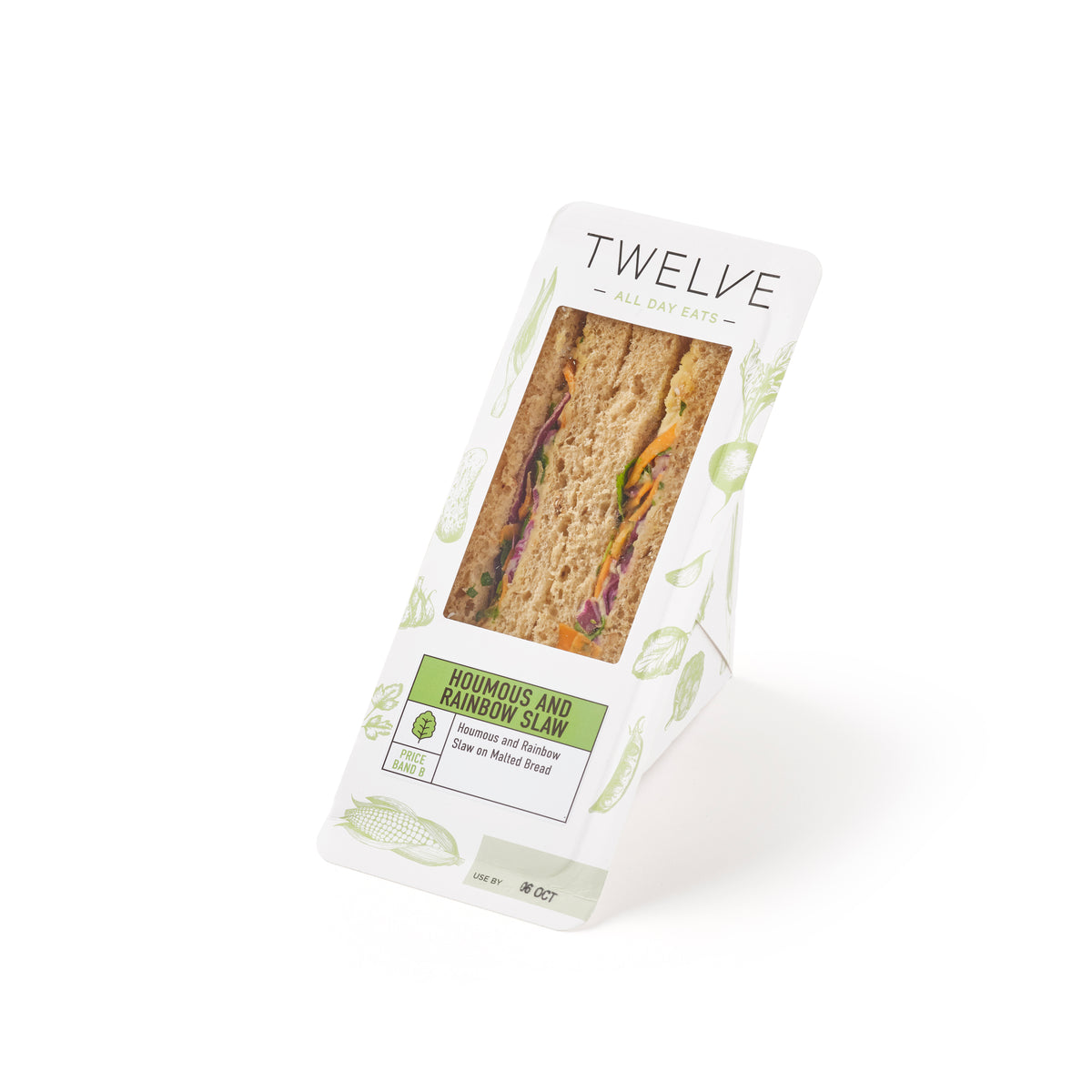 HOUMOUS AND RAINBOW SLAW SANDWICH