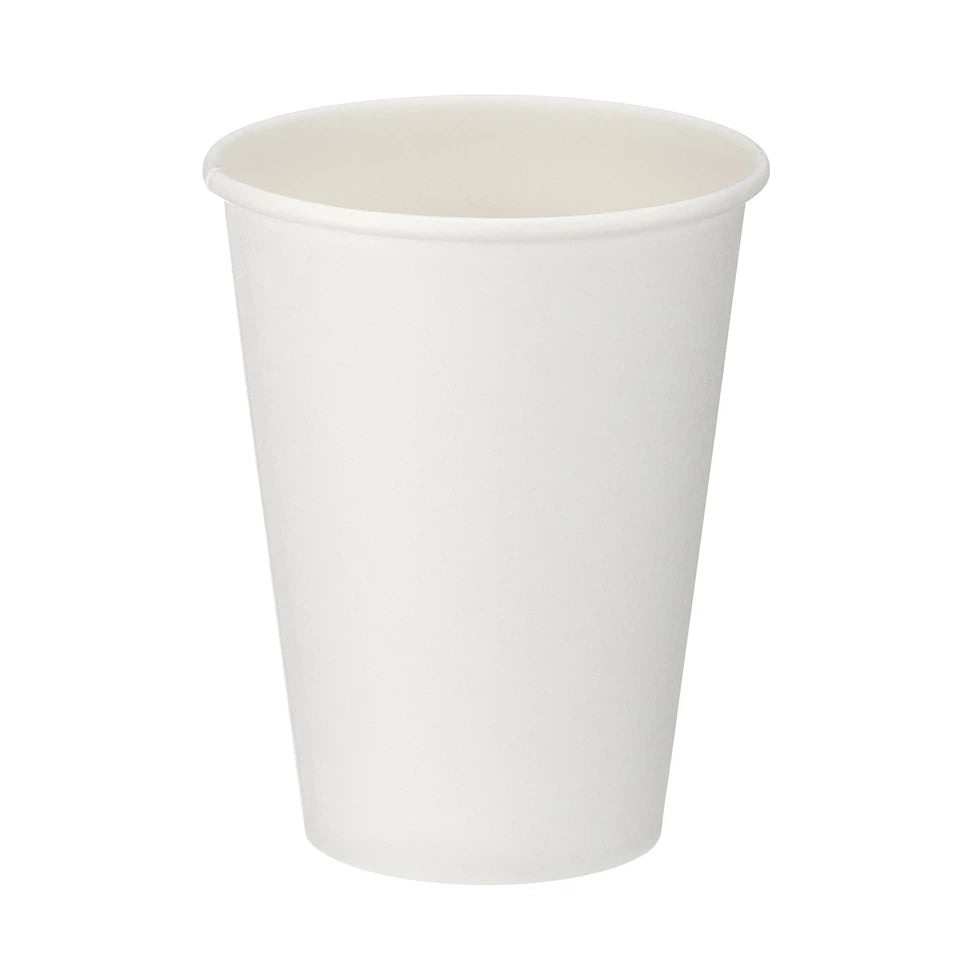 White Go Pak Single Wall Hot Cup PE Lined (12oz/341ml) x 1000