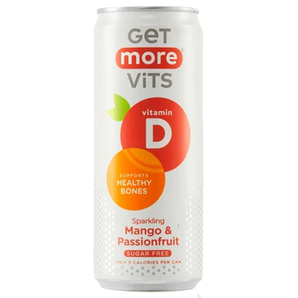 GET MORE VIT D SPARKLING MANGO & PASSIONFRUIT CANS (330ml) x 12