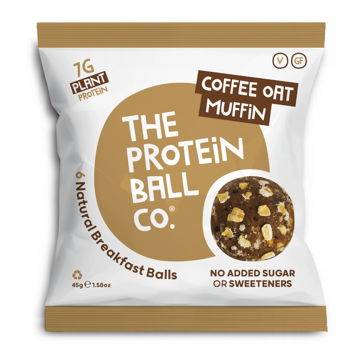 THE PROTEIN BALL CO. COFFEE OAT MUFFIN PROTEIN BALLS (45g) x 10