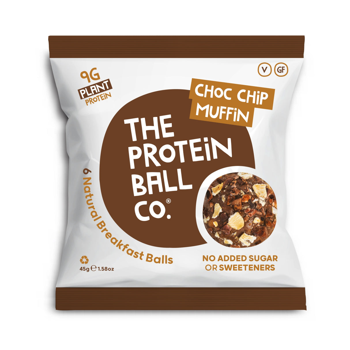THE PROTEIN BALL CO. CHOC CHIP MUFFIN PROTEIN BALLS (45g) x 10
