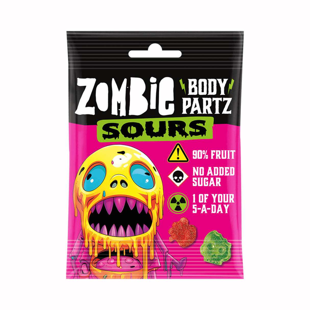 ZOMBIE BODY PARTZ SOUR GUMMIES (35g) x 12