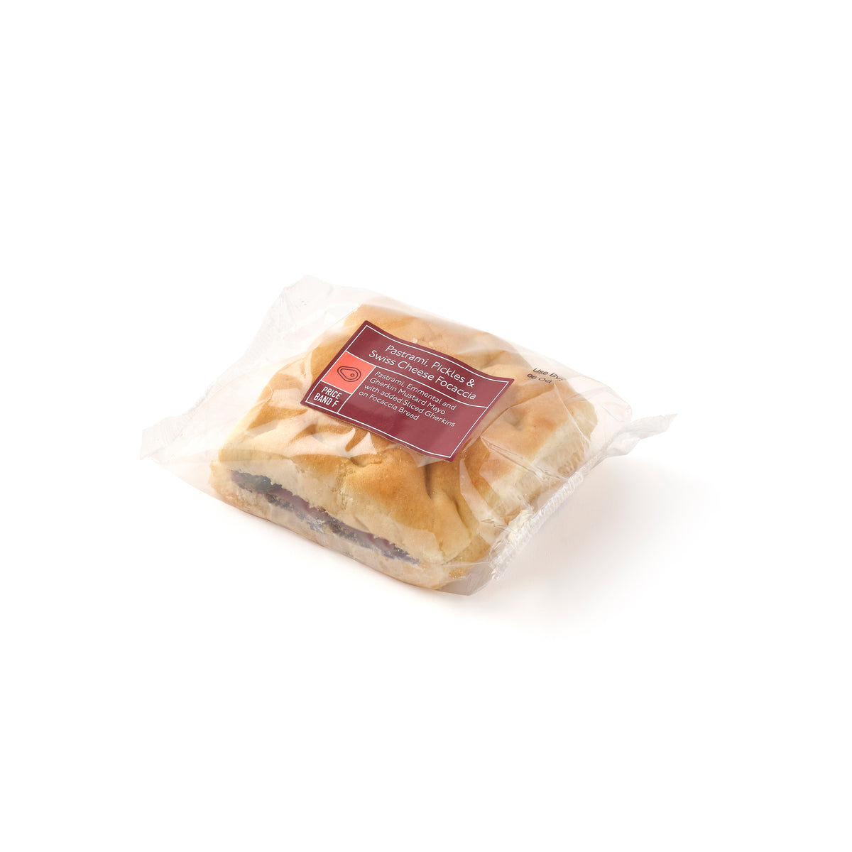 PASTRAMI, PICKLES & SWISS CHEESE FOCACCIA SANDWICH