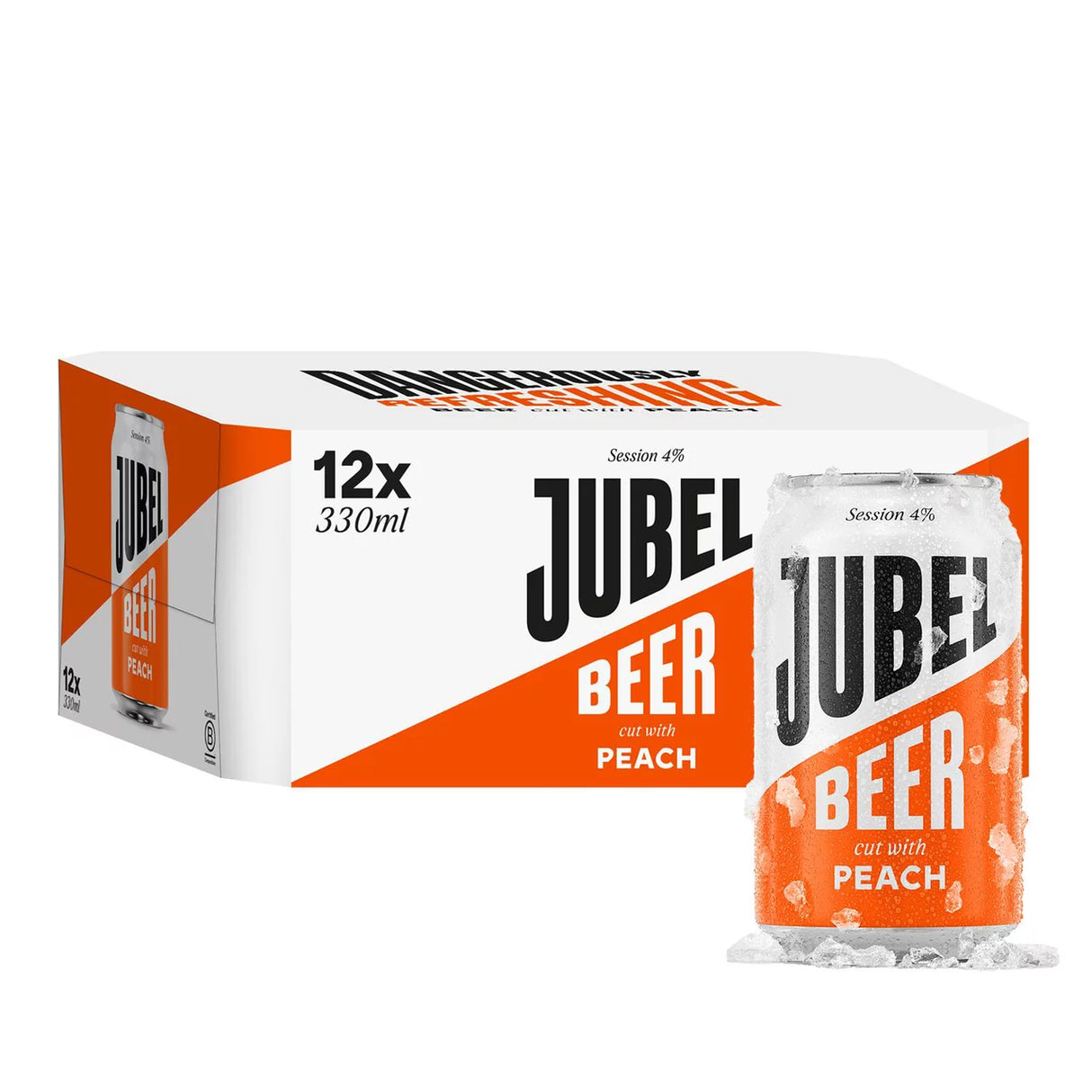 JUBEL BEER CUT WITH PEACH CANS (330ml) x 12