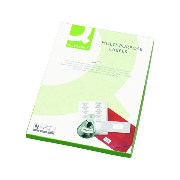 Q-CONNECT 199.6X289MM 1 PER SHEET WHITE MULTIPURPOSE LABELS (Pack of 100)
