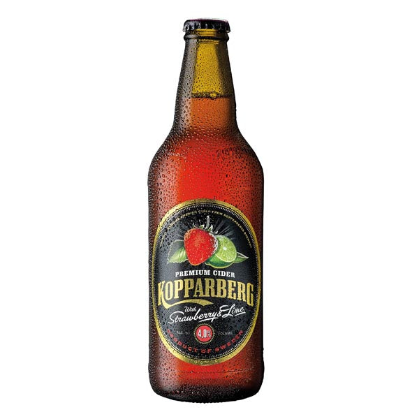 KOPPARBERG STRAWBERRY & LIME CIDER GLASS BOTTLES (500ml) x 15
