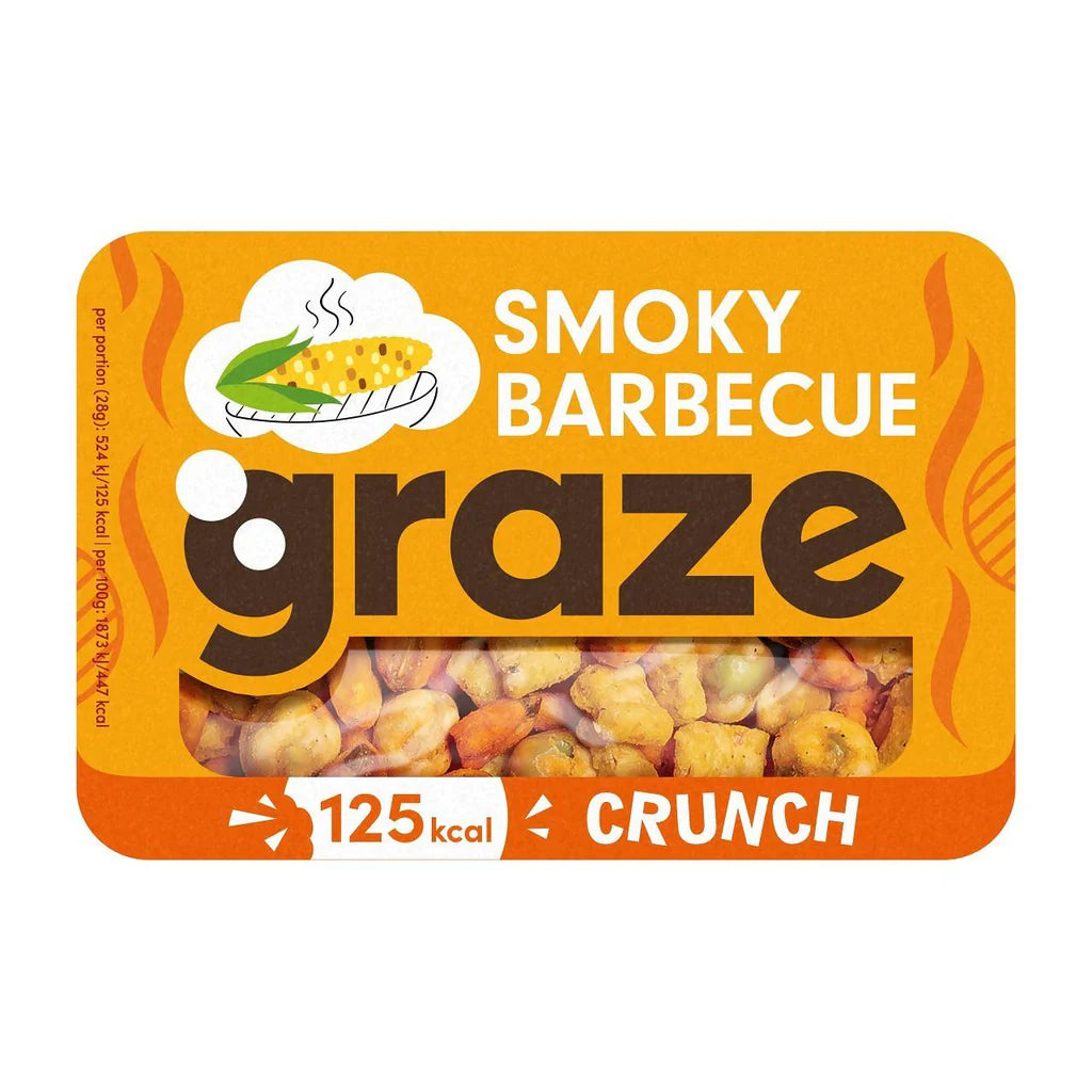 GRAZE SMOKY BARBEQUE CRUNCH SNACK MIX (28g) x 9