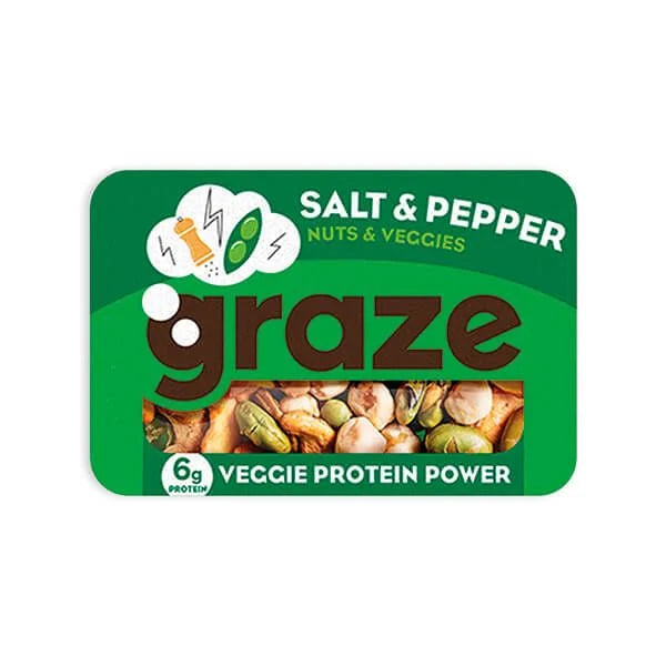 GRAZE SALT & PEPPER VEGGIE PROTEIN POWER (28g) x 9