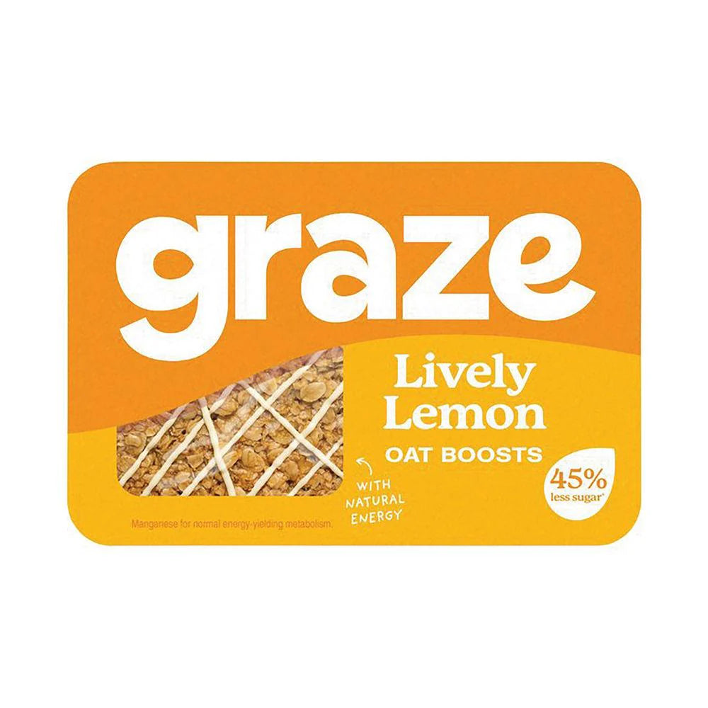 GRAZE LIVELY LEMON FLAPJACKS (50g) x 9
