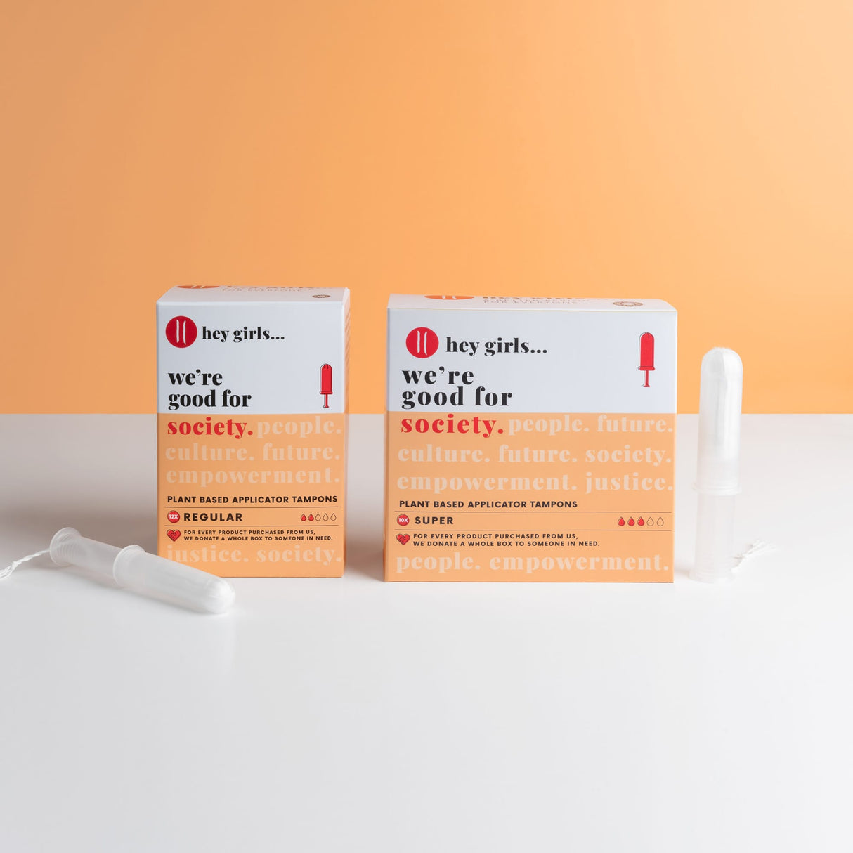 HEY GIRLS REGULAR APPLICATOR TAMPONS (Pack Of 12)