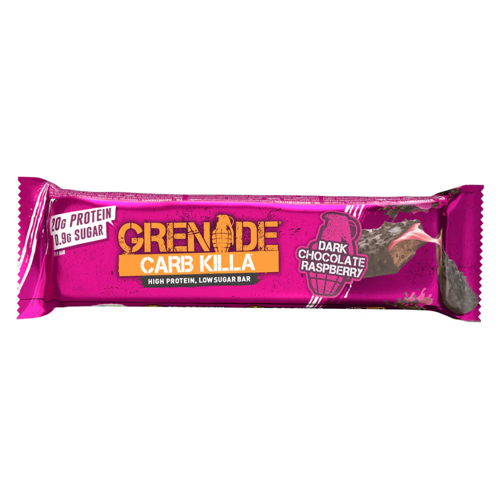 GRENADE DARK CHOCOLATE RASPBERRY CARB KILLA BAR (60g) x 12
