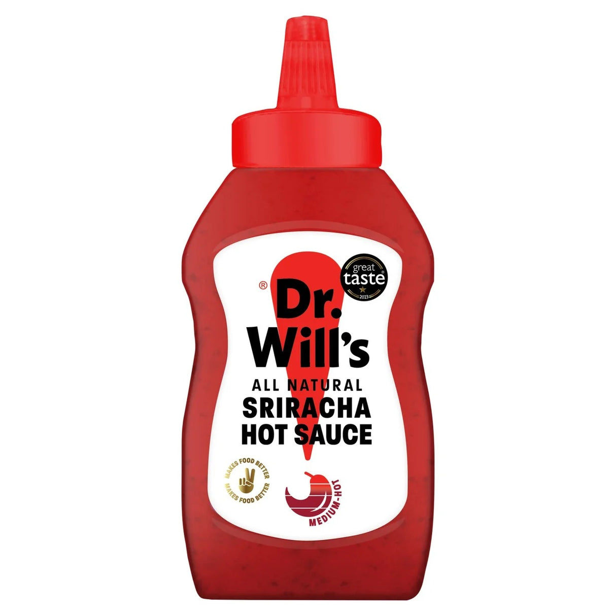 DR WILL'S ALL NATURAL SRIRACHA HOT SAUCE SQUEEZY TUBE (270g)