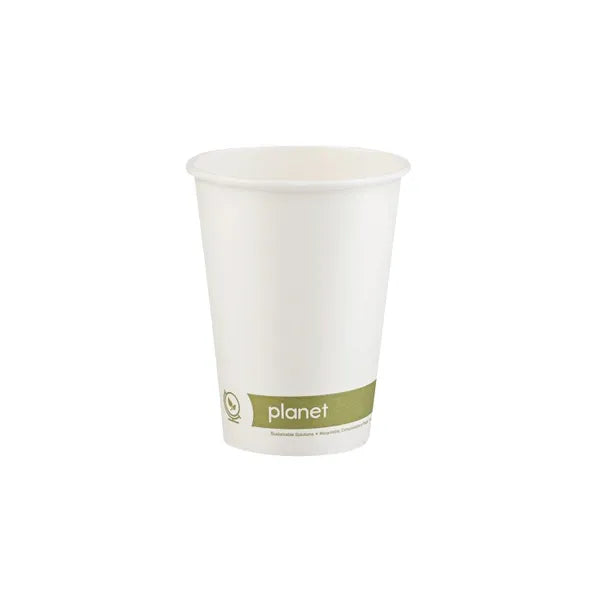 PLANET SINGLE WALL AQUEOUS LINED HOT DRINK CUPS (12oz/341ml) x 1000
