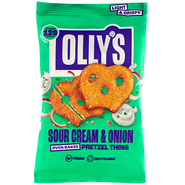 OLLY'S PRETZEL THINS SOUR CREAM & CHIVE (35g) x 10