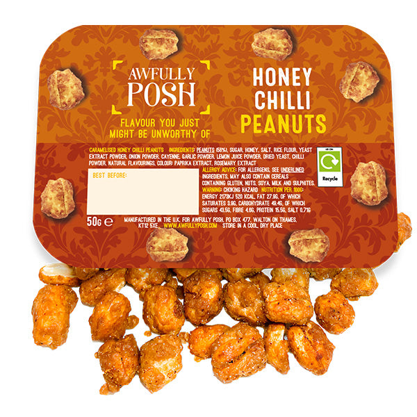 AWFULLY POSH HONEY CHILLI PEANUT POTS (50g) x 24