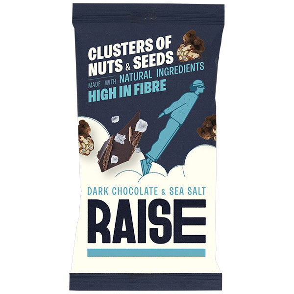 RAISE SNACKS - DARK CHOCOLATE AND SEA SALT (35g) x 12