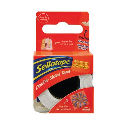 SELLOTAPE DOUBLE SIDED TAPE (15mm x 5m) x 12