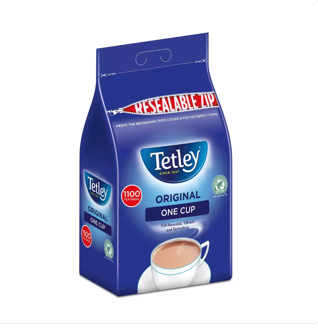 TETLEY ORIGINAL ONE CUP TEA BAGS (1100 bags)