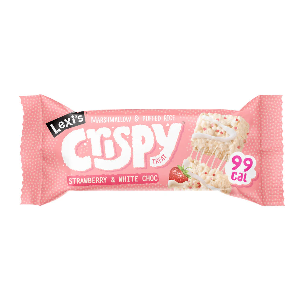 LEXI'S STRAWBERRY & WHITE CHOCOLATE CRISPY TREATS (25g) x 12