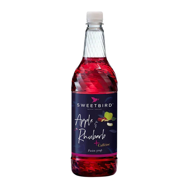 SWEETBIRD FUSIONS + APPLE AND RHUBARB CAFFEINE SYRUP (1L)