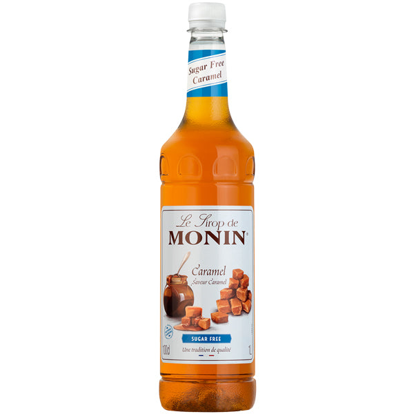 MONIN - PLASTIC - SUGAR FREE CARAMEL SYRUP - 1X1L