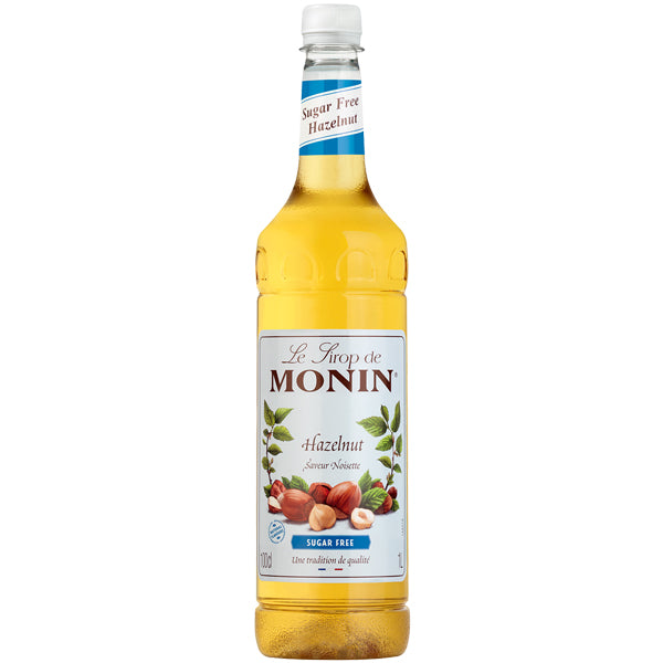 MONIN - PLASTIC - SUGAR FREE HAZELNUT SYRUP - 1X1L