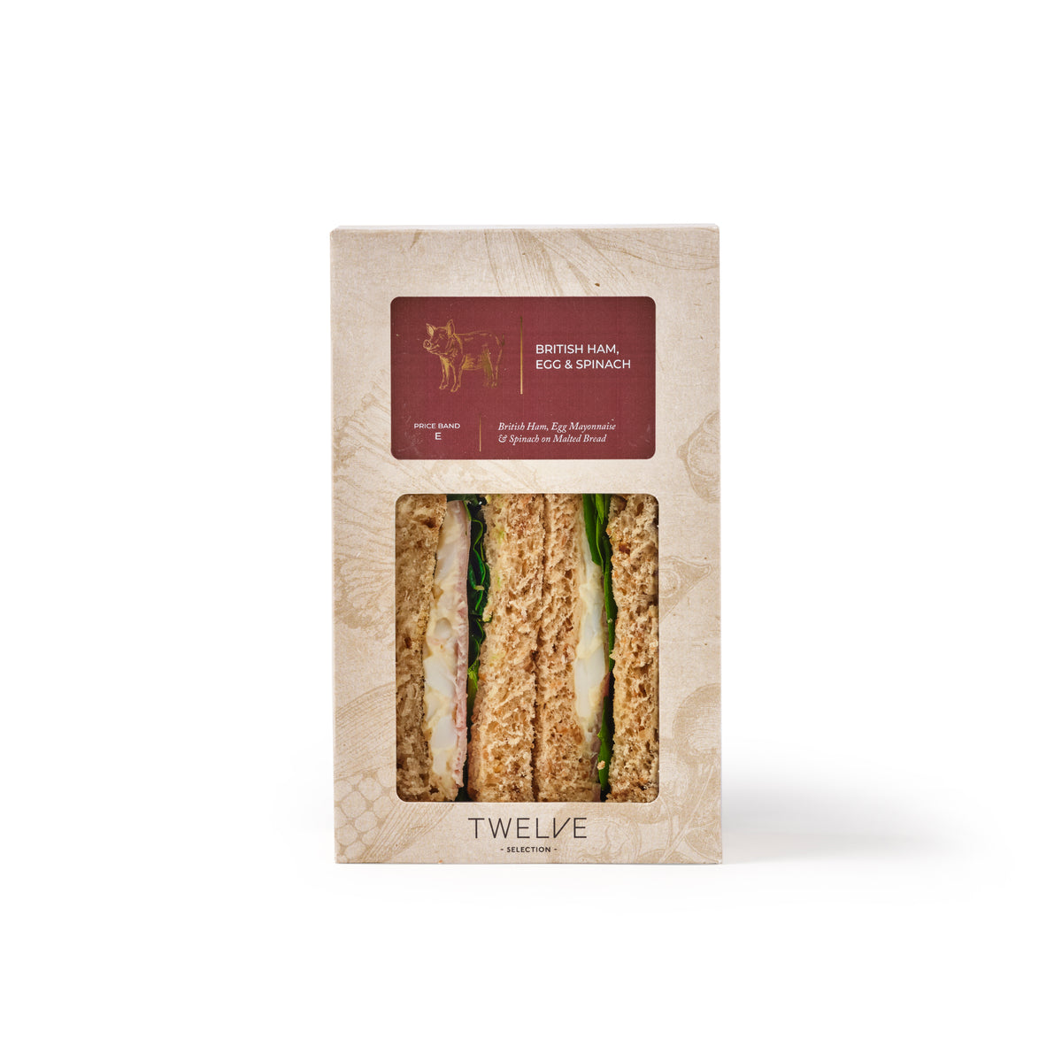 BRITISH HAM, EGG & SPINACH SANDWICH