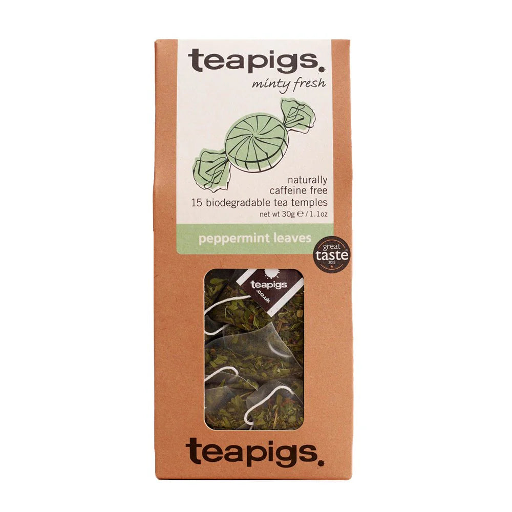 TEAPIGS PEPPERMINT TEA TEMPLES (15 Temples) x 6
