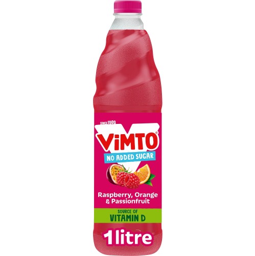 VIMTO NAS REMIX RASPBERRY, ORANGE & PASSIONFRUIT SQUASH (1 Litre)