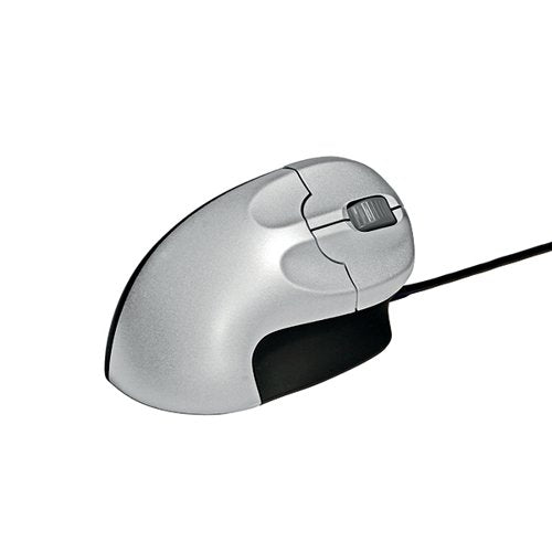 BAKKERELKHUIZEN VERTICAL GRIP MOUSE WIRED RIGHT HANDED SILVE