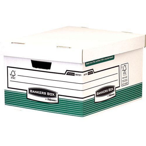 FELLOWES BANKERS BOX SYSTEM STORAGE BOX W370XD255XH440MM (PACK OF 10) 00791-FFLP