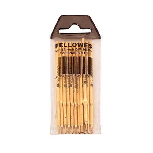 FELLOWES BALLPOINT DESK PEN AND CHAIN REFILL (12 PACK) 09115