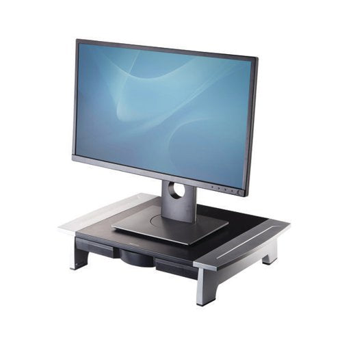 FELLOWES OFFICE SUITES STANDARD MONITOR RISER BLACK/SILVER 8