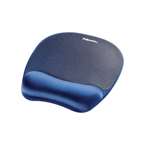 FELLOWES MEMORY FOAM MOUSE PAD WRIST SUPPORT SAPPHIRE BLUE 9