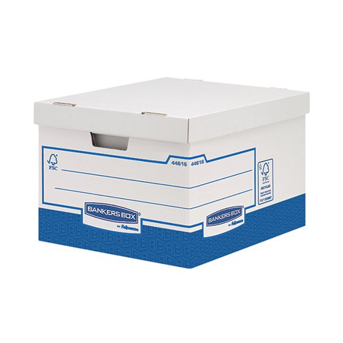 FELLOWES BASICS STORAGE BOX HEAVY DUTY LARGE (PACK OF 10) 44