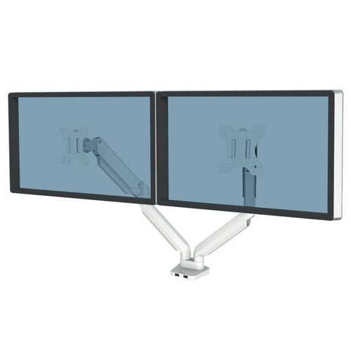 FELLOWES PLATINUM SERIES DUAL MONITOR ARM WHITE 8056301