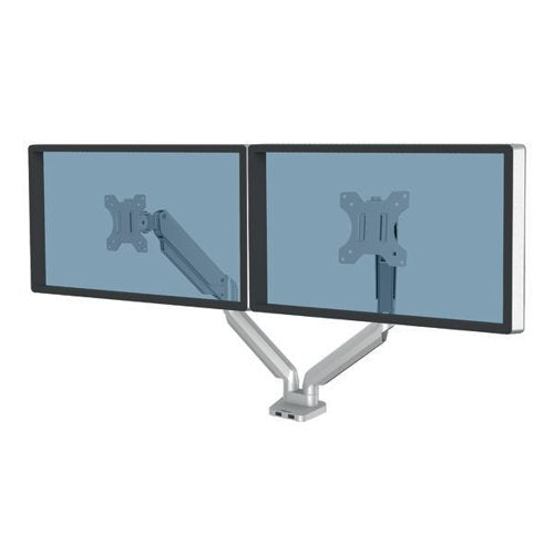 FELLOWES PLATINUM SERIES DUAL MONITOR ARM SILVER 8056501