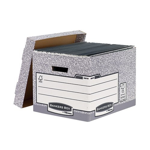 BANKERS BOX STORAGE BOX STANDARD GREY (PACK OF 10) 00810-FF