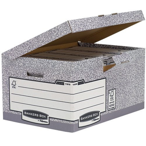 FELLOWES BANKERS BOX SYSTEM FLIP TOP STORAGE BOX GREY (PACK