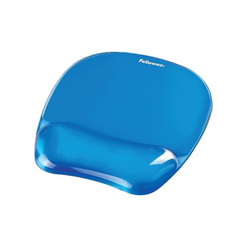 FELLOWES CRYSTALS GEL MOUSE PAD BLUE 9114106