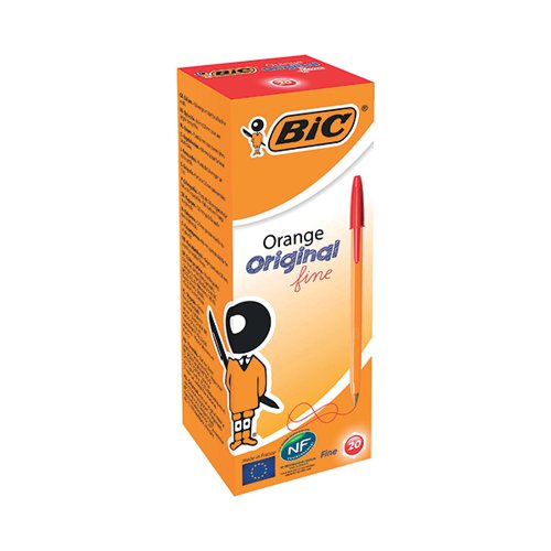 BIC ORANGE FINE BALLPOINT PEN RED (PACK OF 20) 1199110112