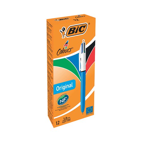 BIC 4 COLOURS RETRACTABLE BALLPOINT PEN BLUE/BLACK/RED/GREEN