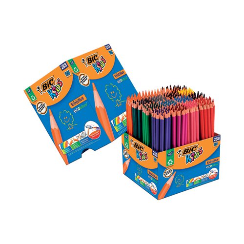 BIC KIDS EVOLUTION ECO COLOURING PENCILS ASSORTED (PACK OF 2