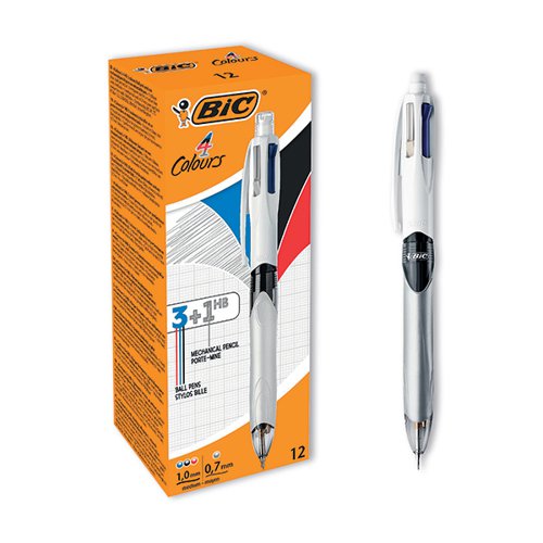 BIC 4 COLOURS BALLPOINT PEN AND MECHANICAL PENCIL (PACK OF 1
