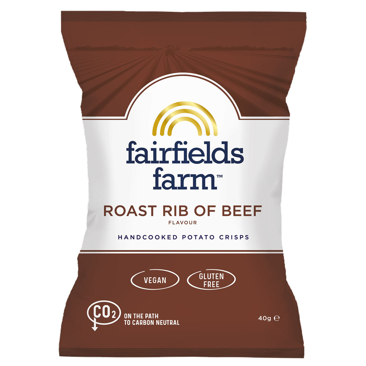 FAIRFIELDS FARM CRISPS ROAST RIB OF BEEF (40g) x 36
